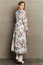 Load image into Gallery viewer, OneTheLand Good Day Chiffon Floral Midi Dress
