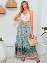 Load image into Gallery viewer, Bohemian Print Smocked Waist Maxi Skirt
