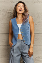 Load image into Gallery viewer, Button Down Denim Vest
