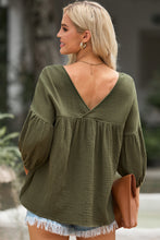 Load image into Gallery viewer, Dropped Shoulder V-Neck Blouse
