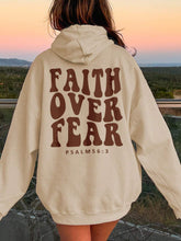 Load image into Gallery viewer, FAITH OVER FEAR Dropped Shoulder Hoodie
