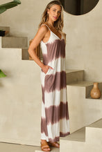 Load image into Gallery viewer, Tie-Dye V-Neck Maxi Cami Dress
