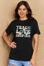 Load image into Gallery viewer, TEACH LOVE INSPIRE Graphic Cotton T-Shirt
