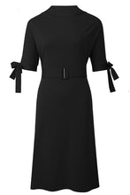 Load image into Gallery viewer, Round Neck Tie Sleeve Half Sleeve Dress
