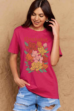 Load image into Gallery viewer, GRATEFUL Flower Graphic Cotton T-Shirt
