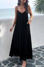 Load image into Gallery viewer, Backless Maxi Cami Dress with Pockets
