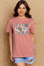 Load image into Gallery viewer, TEACH LOVE INSPIRE Graphic Cotton T-Shirt
