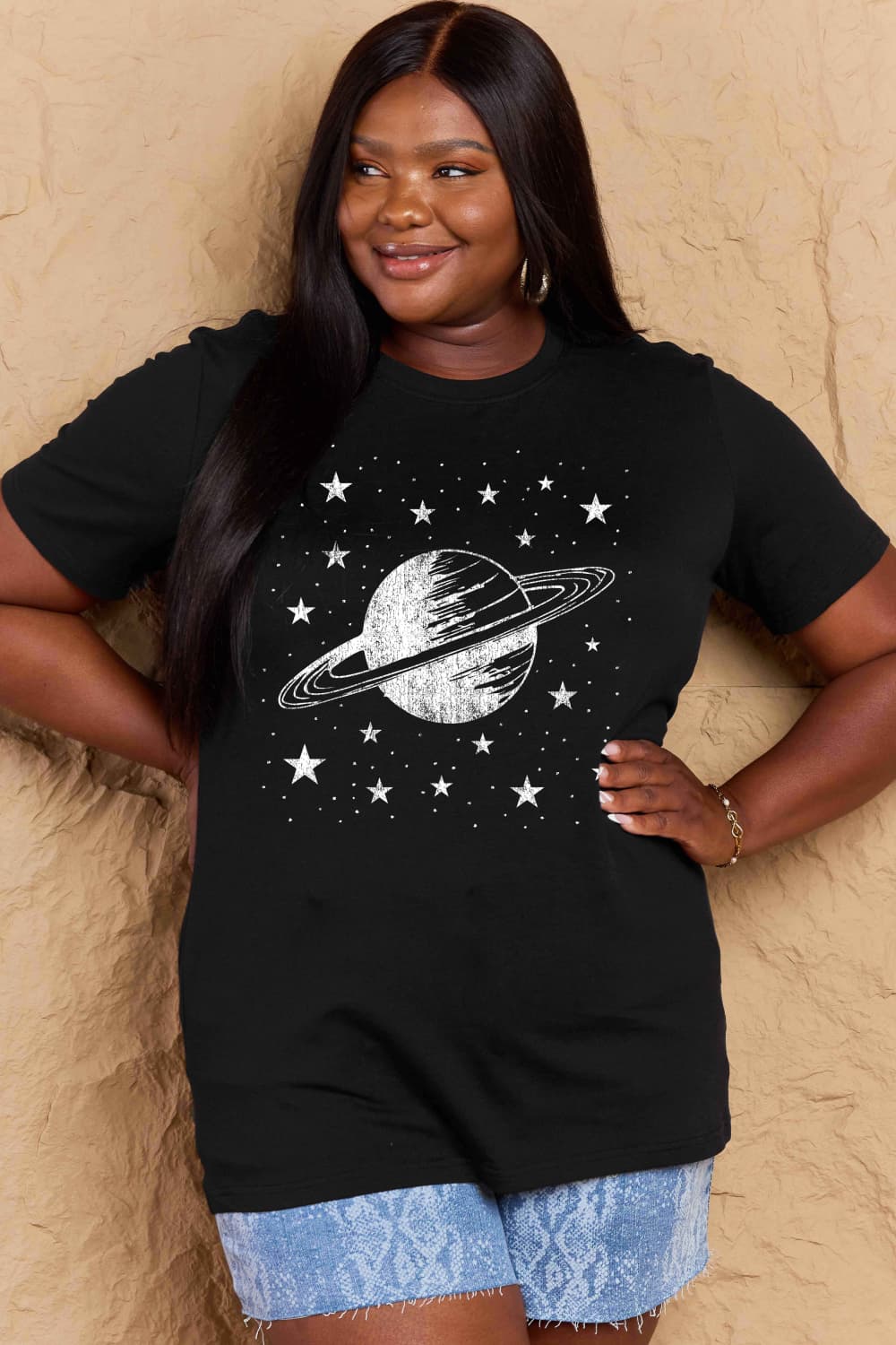 Simply Love Full Size Planet Graphic Cotton T-Shirt