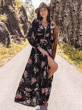 Load image into Gallery viewer, Floral V-Neck Split Maxi Dress
