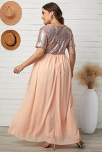 Load image into Gallery viewer, Sequined Spliced Maxi Dress
