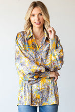 Load image into Gallery viewer, First Love Full Size Floral Lantern Sleeve Blouse
