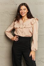 Load image into Gallery viewer, Vero Ruffled Button Down Shirt
