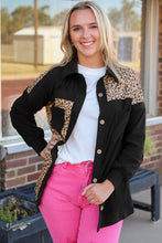 Load image into Gallery viewer, Leopard Collared Button Down Jacket
