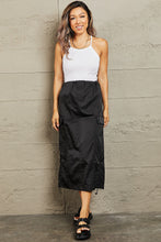 Load image into Gallery viewer, Just In Time High Waisted Cargo Midi Skirt
