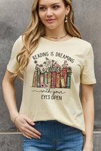 Load image into Gallery viewer, READING IS DREAMING WITH YOUR EYES OPEN Graphic Tee
