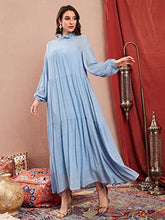 Load image into Gallery viewer, FDSUFDY Summer Dresses for Women 2022 Lantern Sleeve Smock Dress Dresses for Women (Color : Baby Blue, Size : X-Small)
