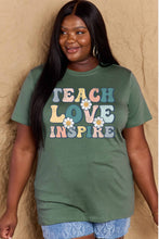 Load image into Gallery viewer, TEACH LOVE INSPIRE Graphic Cotton T-Shirt
