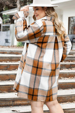 Load image into Gallery viewer, Pleasant Plaid Button Up Shirt Dress
