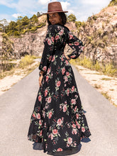 Load image into Gallery viewer, Floral V-Neck Split Maxi Dress
