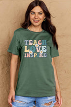 Load image into Gallery viewer, TEACH LOVE INSPIRE Graphic Cotton T-Shirt
