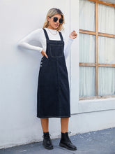 Load image into Gallery viewer, Happy within Denim  Dress with Pocket
