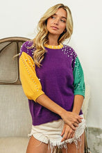 Load image into Gallery viewer, BiBi Color Block Sweater
