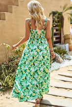 Load image into Gallery viewer, Printed Tie-Shoulder Smocked Maxi Dress
