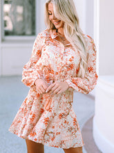 Load image into Gallery viewer, Printed Button-Up Long Sleeve Dress

