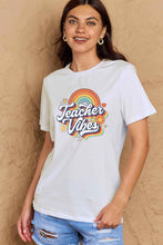 Load image into Gallery viewer, TEACHER VIBES Graphic Cotton T-Shirt
