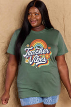 Load image into Gallery viewer, TEACHER VIBES Graphic Cotton T-Shirt
