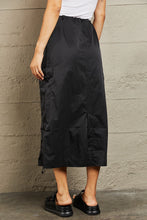 Load image into Gallery viewer, Just In Time High Waisted Cargo Midi Skirt
