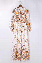 Load image into Gallery viewer, Floral V-Neck Long Sleeve Maxi Dress
