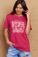 Load image into Gallery viewer, CREATE HAPPINESS Graphic Cotton T-Shirt
