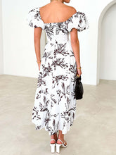 Load image into Gallery viewer, Twisted Printed Puff Sleeve Dress
