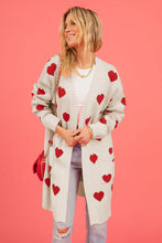 Load image into Gallery viewer, Heart Cardigan with Pockets
