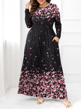 Load image into Gallery viewer, Plus Size Round Neck Maxi Dress with Pockets
