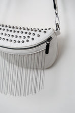 Load image into Gallery viewer, Adored PU Leather Studded Sling Bag with Fringes
