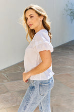 Load image into Gallery viewer, Petal Dew Sweet Innocence Full Size Puff Short Sleeve Top In White
