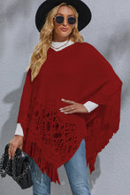 Load image into Gallery viewer, Round Neck Fringe Detail Poncho
