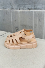 Load image into Gallery viewer, Qupid Platform Cage Stap Sandal in Tan
