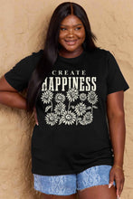 Load image into Gallery viewer, CREATE HAPPINESS Graphic Cotton T-Shirt
