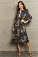 Load image into Gallery viewer, Printed Long Sleeve Round Neck Dress
