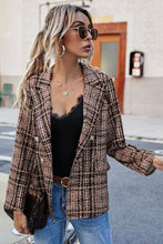 Load image into Gallery viewer, Forever Autumn Plaid Buttoned Blazer
