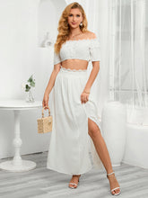 Load image into Gallery viewer, Swiss Dot Lace Trim  Skirt Set
