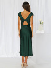 Load image into Gallery viewer, Round Neck Cap Sleeve Midi Dress
