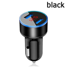 Load image into Gallery viewer, Car Charger Dual USB QC 3.0 Adapter Cigarette Lighter LED Voltmeter For All Types Mobile Phone Charger Smart Dual USB Charging
