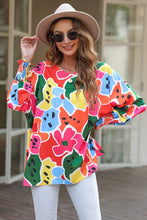 Load image into Gallery viewer, Abstract Lantern Sleeve Blouse
