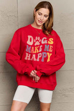 Load image into Gallery viewer, DOGS MAKE ME HAPPY Graphic Sweatshirt
