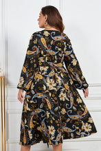 Load image into Gallery viewer, Melo Tie Belt Balloon Sleeve Midi Dress
