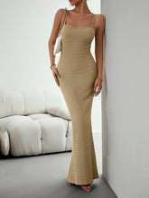 Load image into Gallery viewer, Straight Neck Sleeveless Maxi Dress
